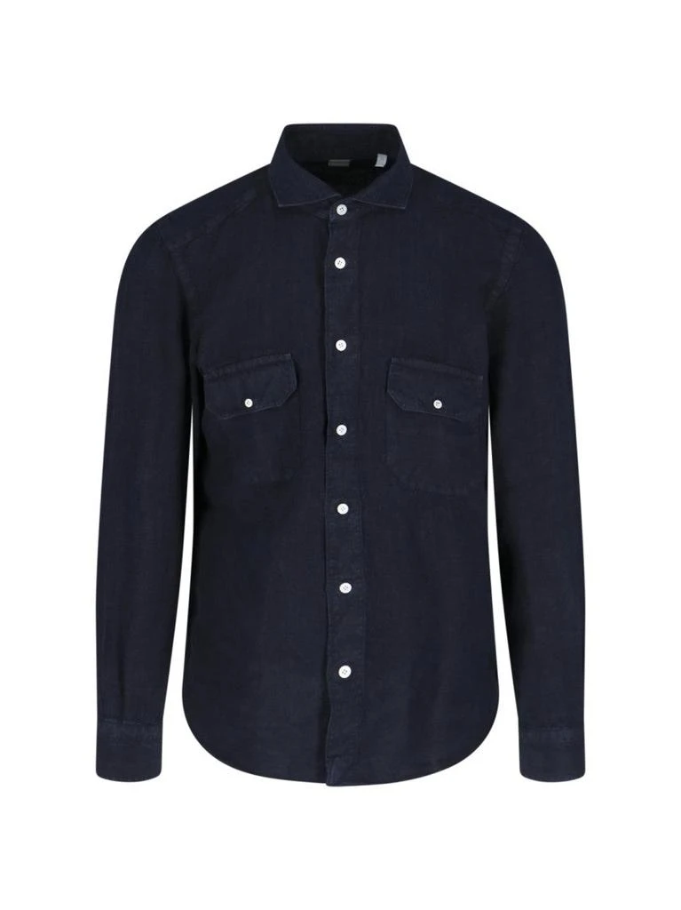 Finamore Linen Shirt – Black 1