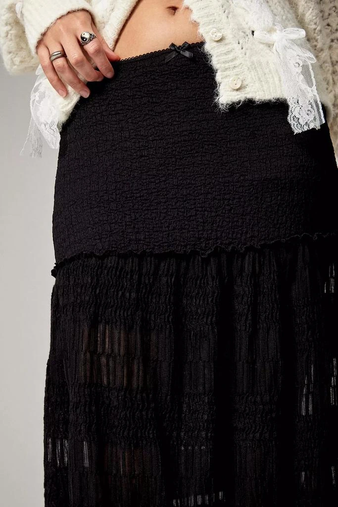 Urban Outfitters UO Bella Textured Prairie Maxi Skirt 3