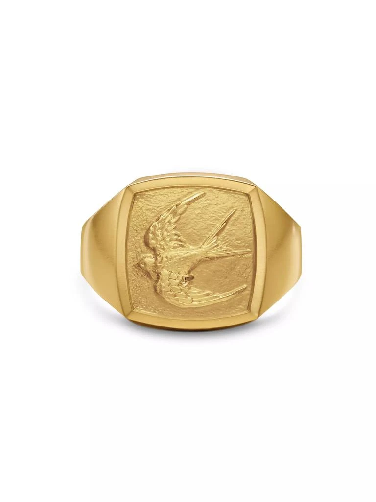 David Yurman Waves Bird Pinky Ring in 18K Yellow Gold, 14MM 3