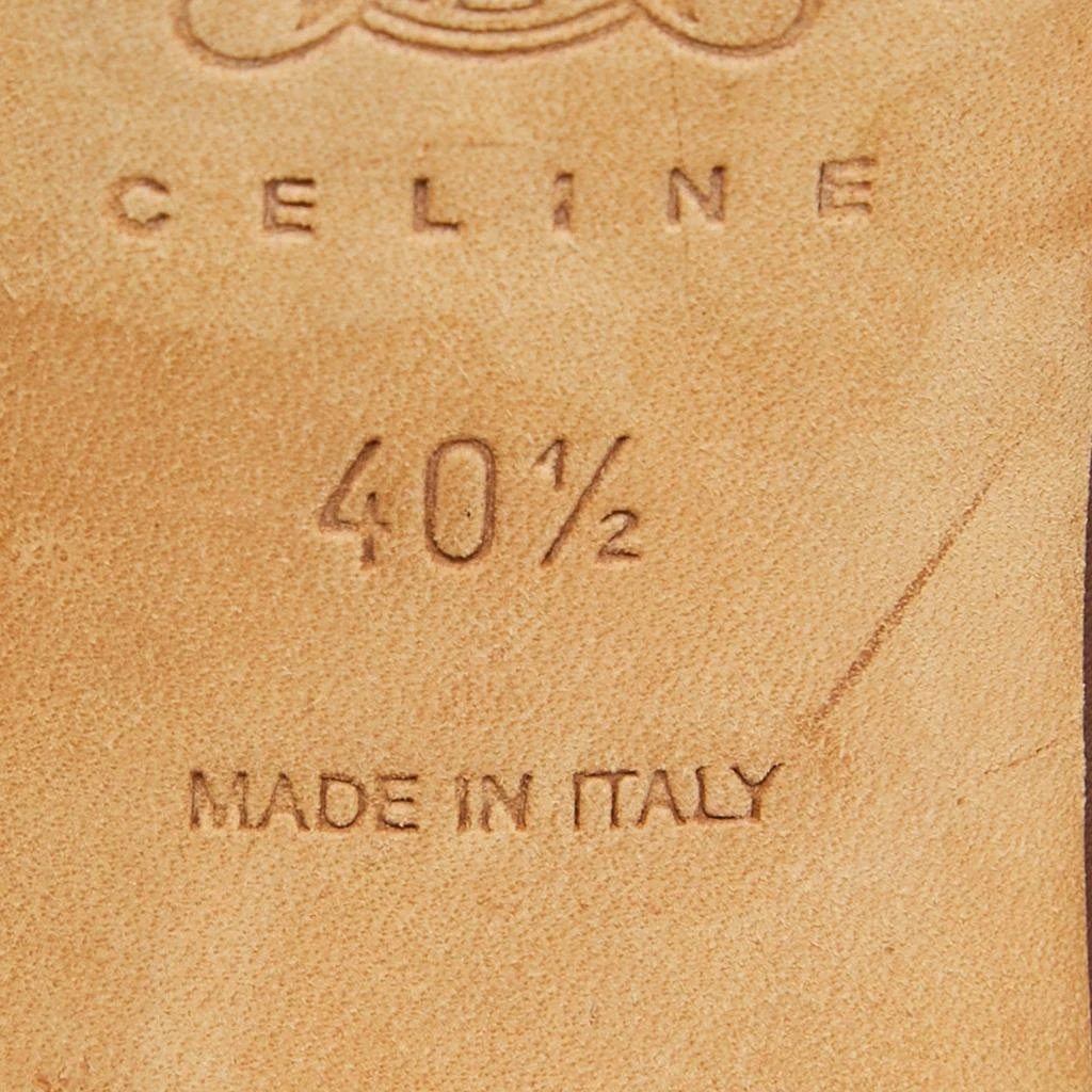 Celine Celine Brown Leather Platform Ankle Strap Sandals Size 40.5 8