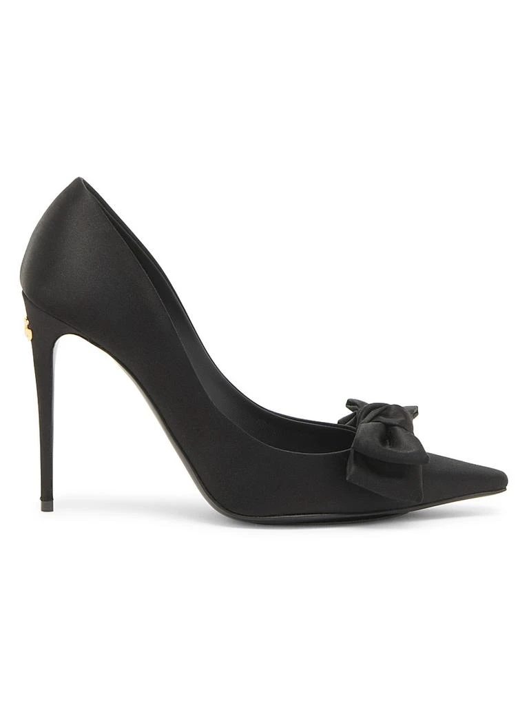 Dolce 
Gabbana 100MM Bow-Detailed Satin Pumps 1