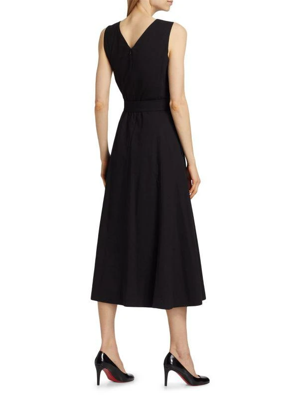 navy blue dress for baby girl Short Sleeve Flare Midi Dress main image 0