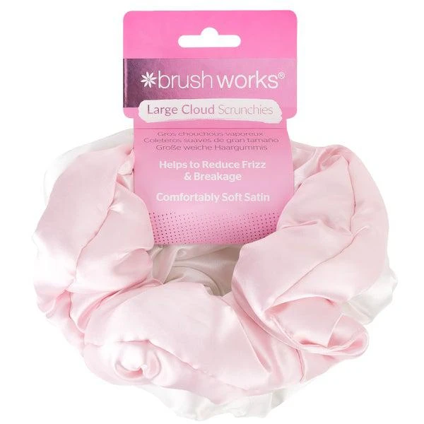 brushworks brushworks Large Cloud Scrunchies 2 Pack - Pink and White 7