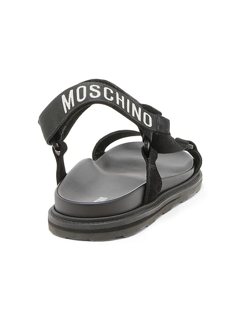 Moschino Logo Sporty Leather Sandals 3