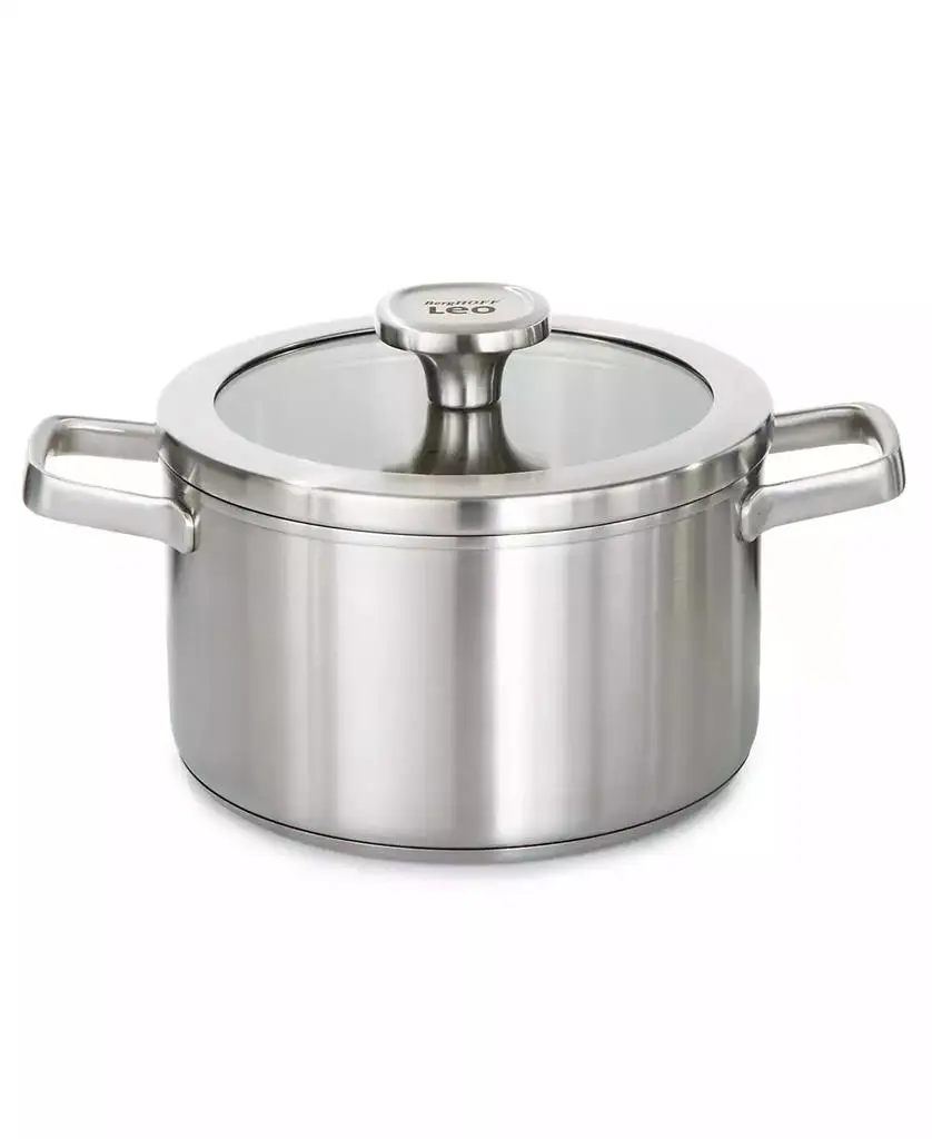 BergHOFF Graphite Recycled 18/10 Stainless Steel Stockpot 8", 3.6qt. With Glass Lid