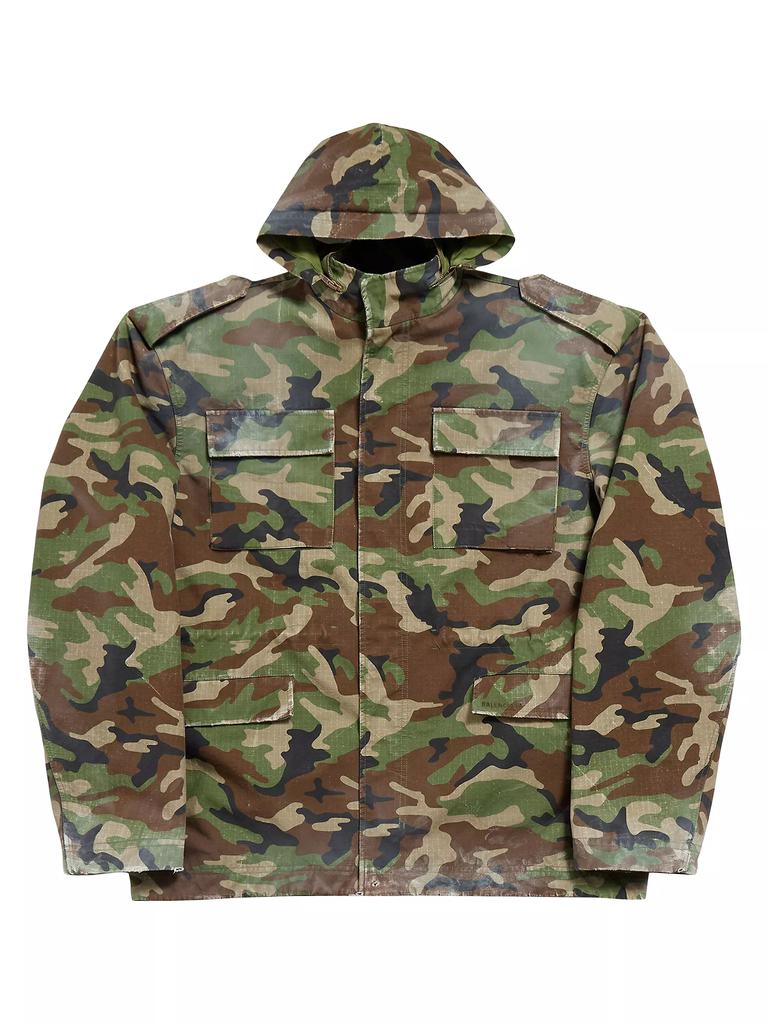 Balenciaga Dark Camo Biker Army Jacket