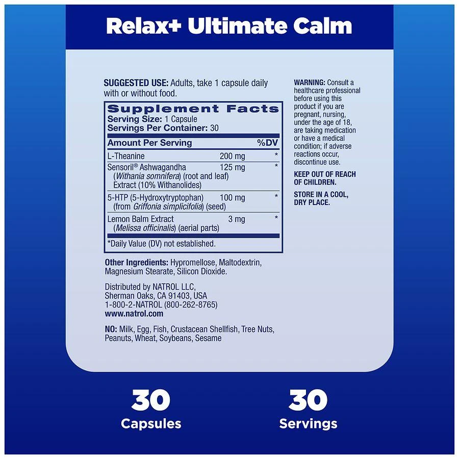 Natrol Relax+ Ultimate Calm, Stress Relief, Capsules 5