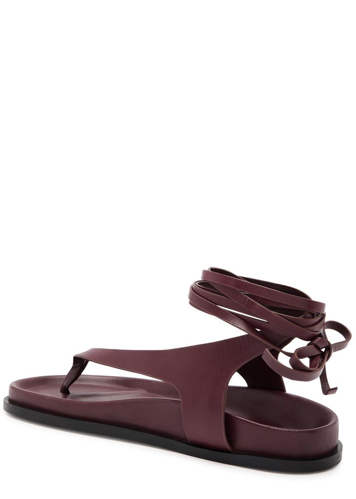 A.EMERY Shel lace-up leather thong sandals