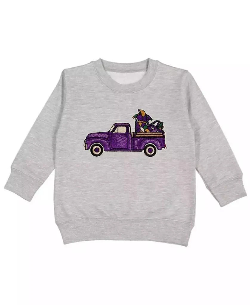 Sweet Wink Little Boys Mardi Gras Truck Patch Sweatshirt
