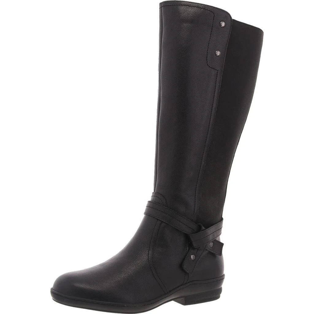 David Tate Womens Belted Leather Knee-High Boots 1