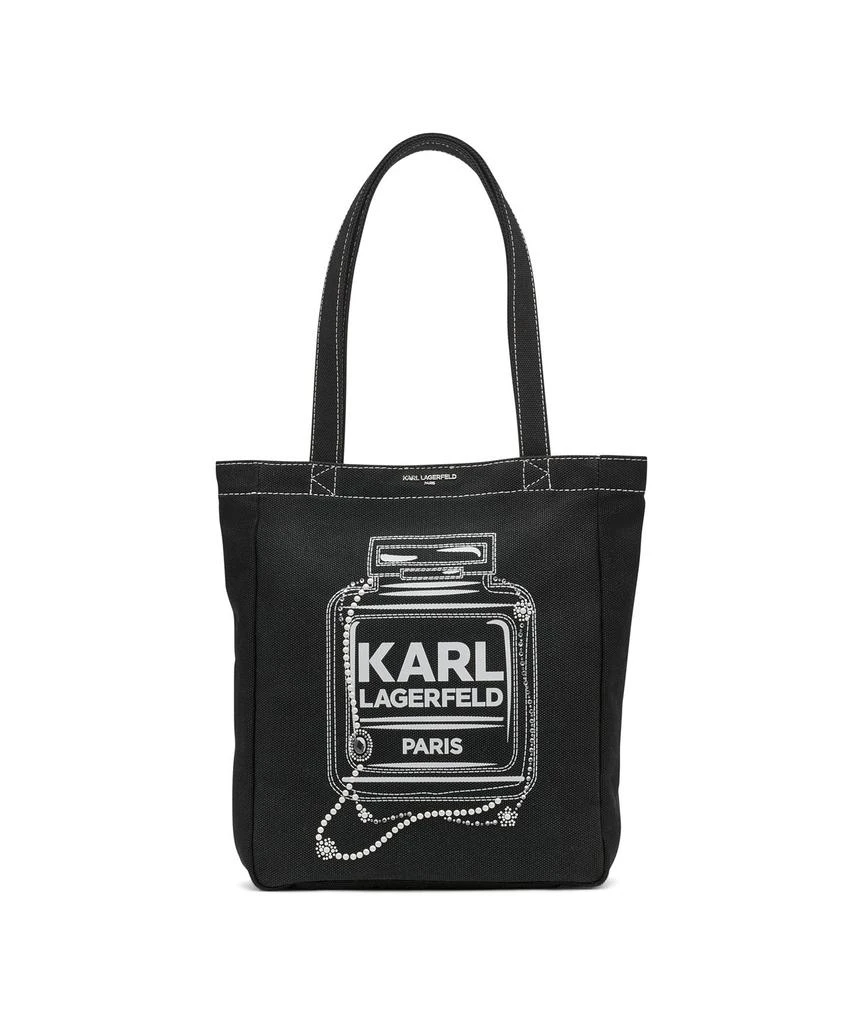 Karl Lagerfeld Paris CANNES CANVAS NORTH SOUTH TOTE 1