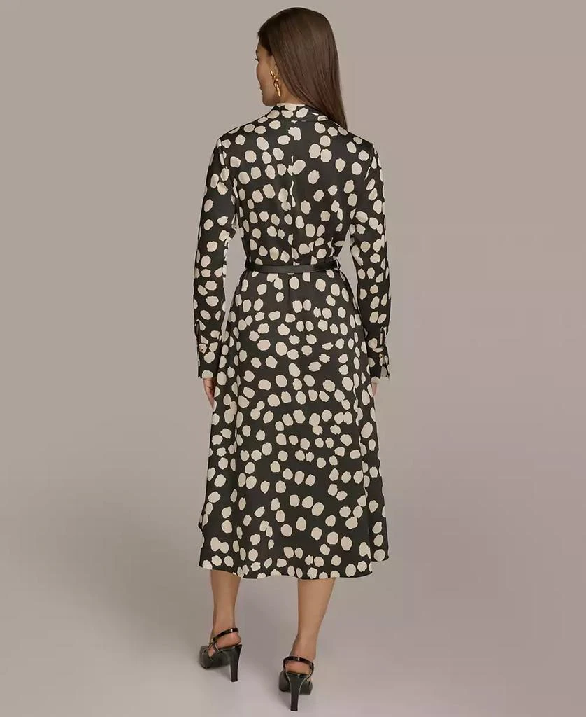 Donna Karan Women's Printed Belted A-Line Dress 7