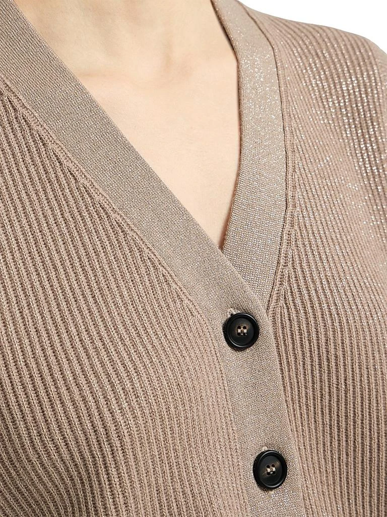 Brunello Cucinelli Sparkling Cashmere Rib Knit Sweater Vest 5