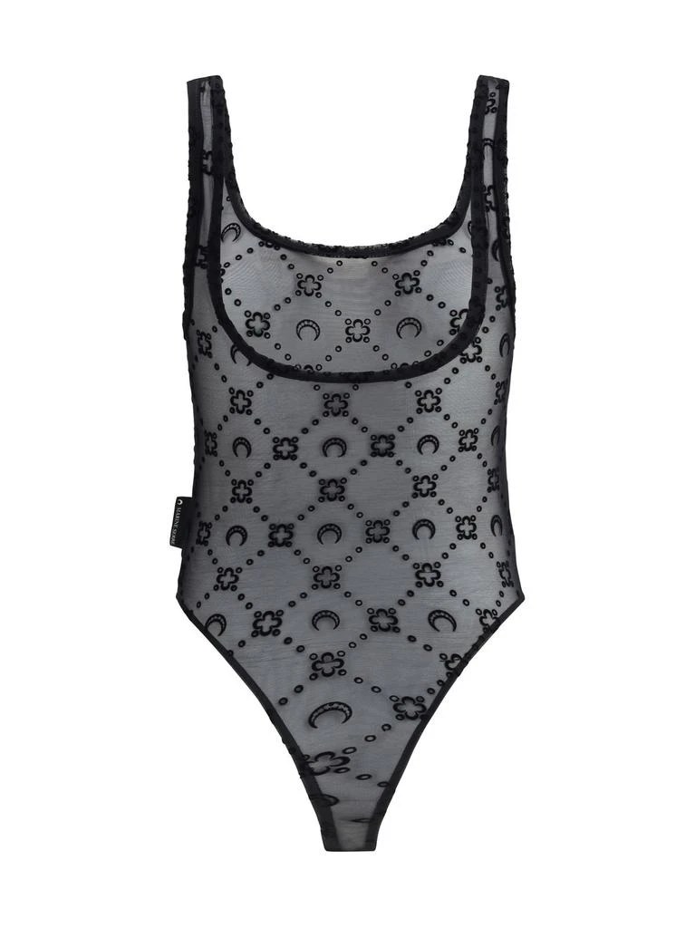 MARINE SERRE Marine Serre Square Neck Mesh Bodysuit 2