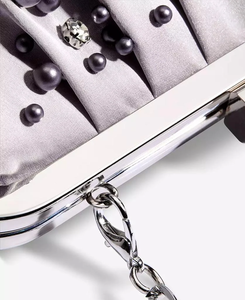 INC International Allover Pearl and Crystal Small Satin Clutch, Exclusively at Macy's 4