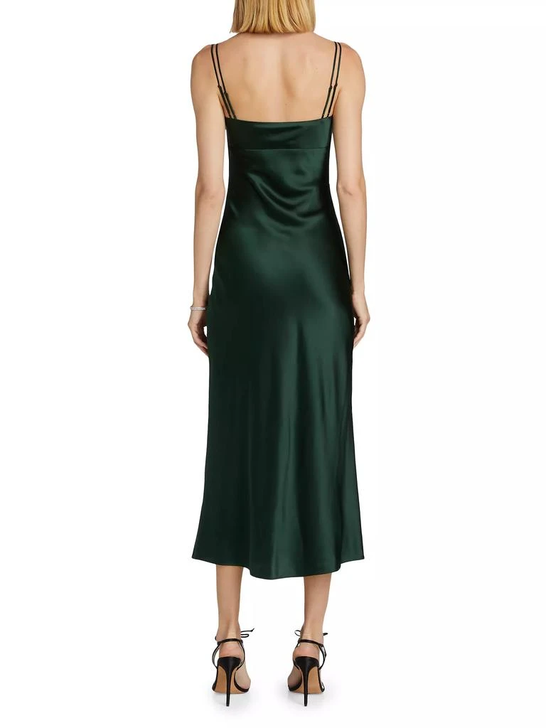 VERONICA BEARD Bixie Stretch Silk Slip Midi-Dress 5