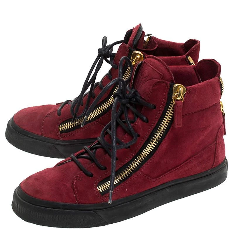 Giuseppe Zanotti Giuseppe Zanotti Red Suede Mid Top Sneakers Size 36 4