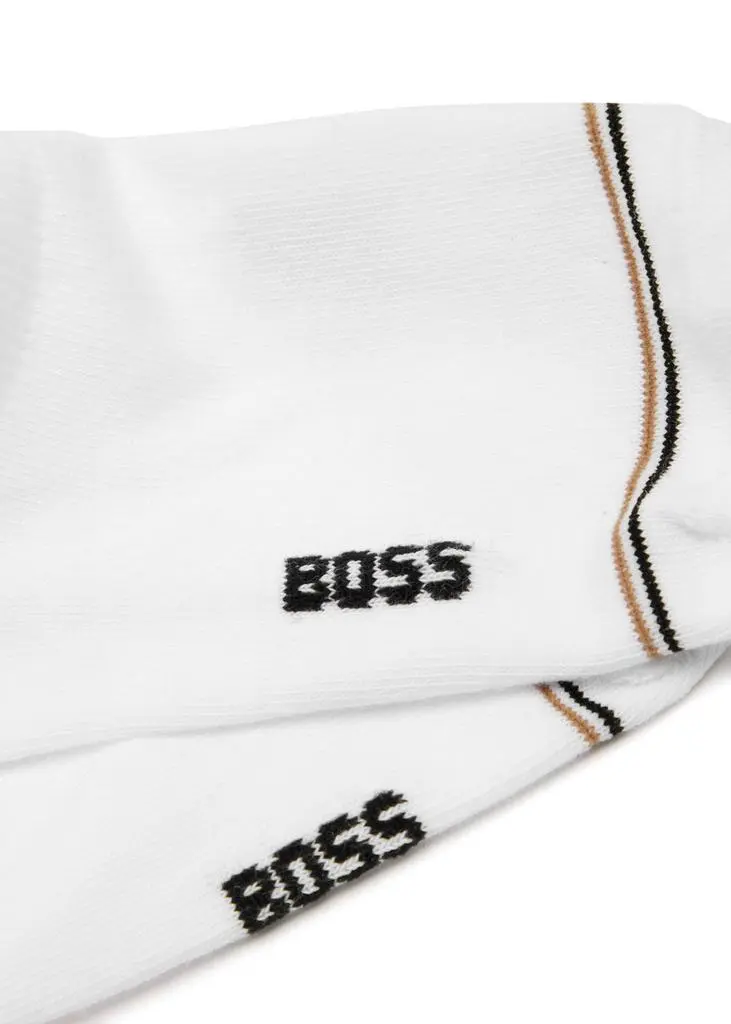 Hugo Boss Logo cotton-blend trainer socks - set of two  2