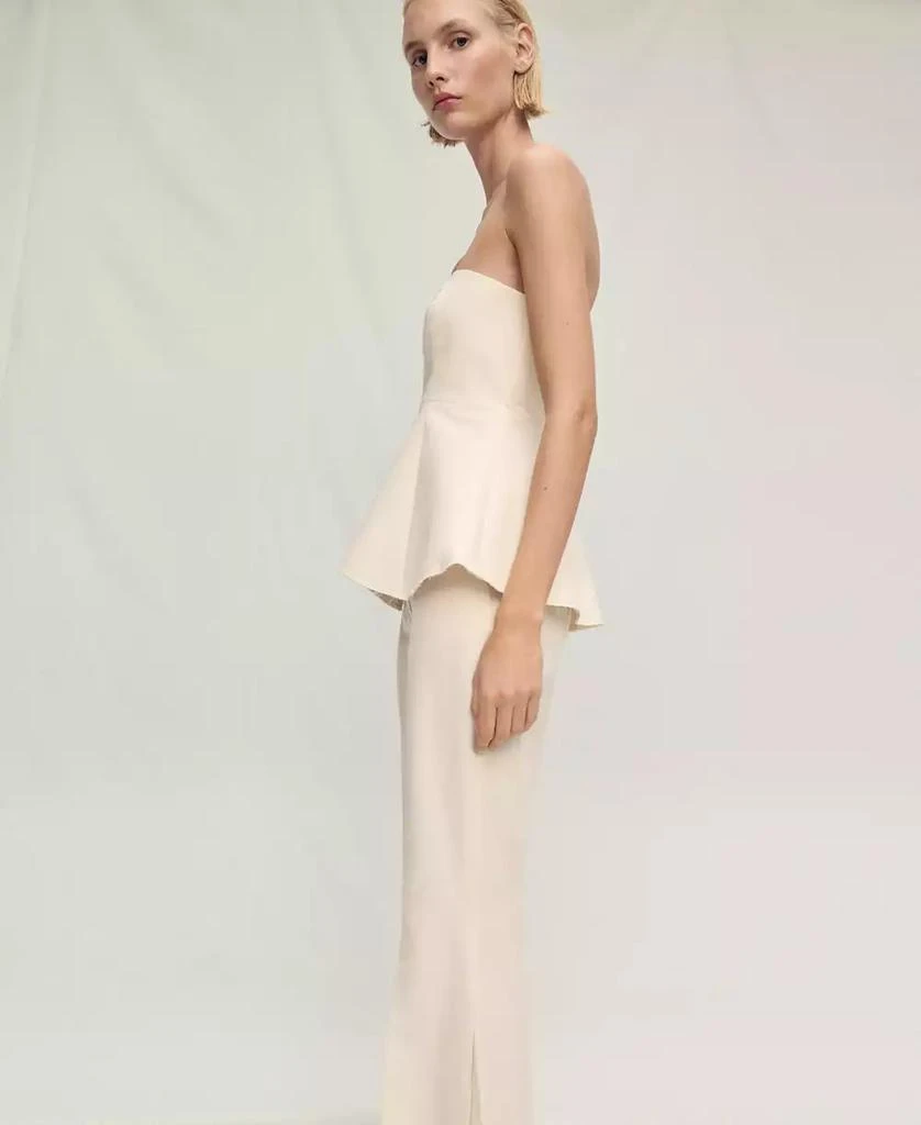 Mango Women's Strapless Peplum Top 3