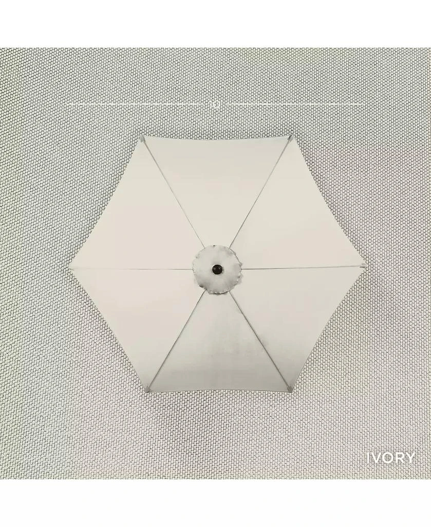 Best Choice Products 10ft Outdoor Woodgrain Pattern Steel Market Patio Umbrella w/ Crank, Tilt 7