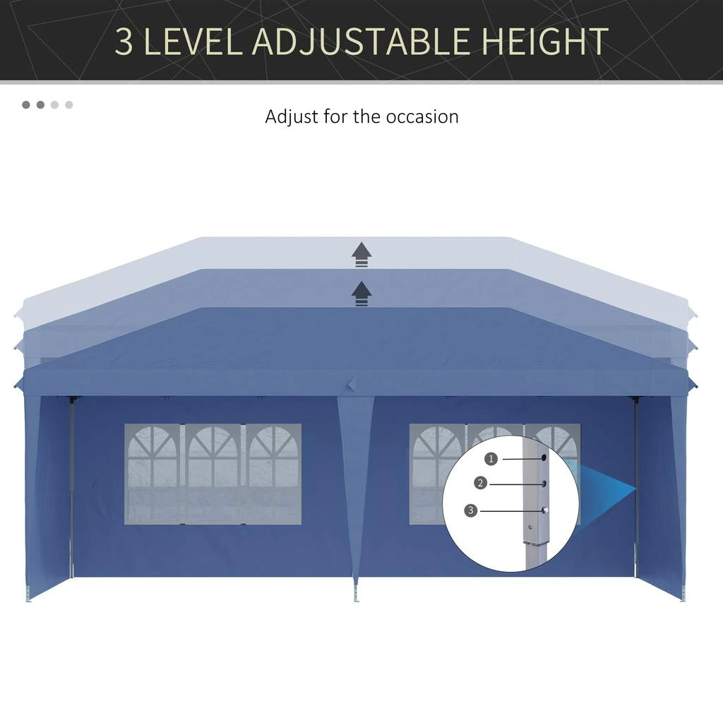 Streamdale Furniture Streamdale 10
 x 20
 Pop Up Canopy Tent with 4 Sidewalls 6