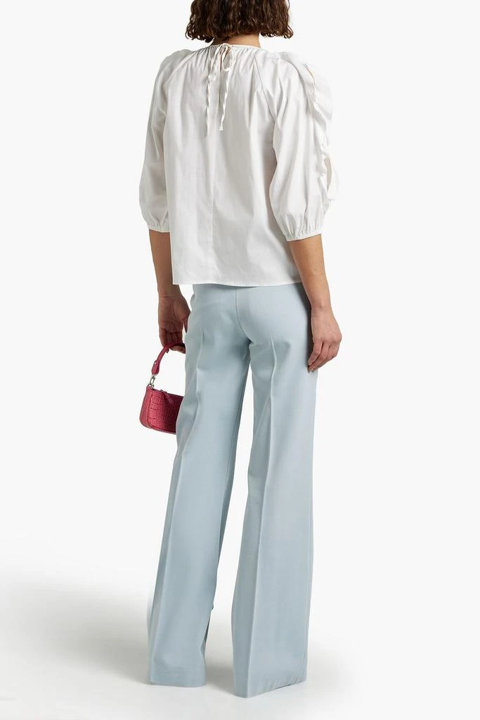 RED Valentino Cotton and wool-blend twill bootcut pants 3