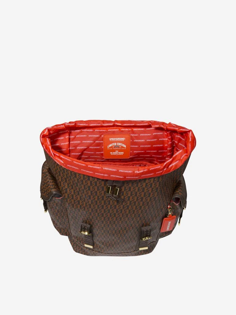 SprayGround Sprayground Kids Money Check Monte Carlo Backpack in Brown 4