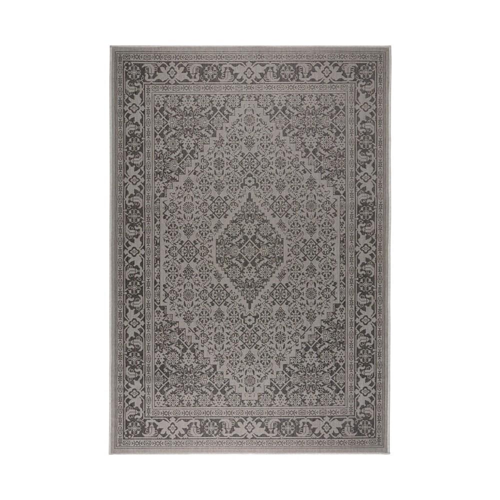 Nicole Miller Patio Country Dahlia Gray 5'2" x 7'2" Outdoor Area Rug