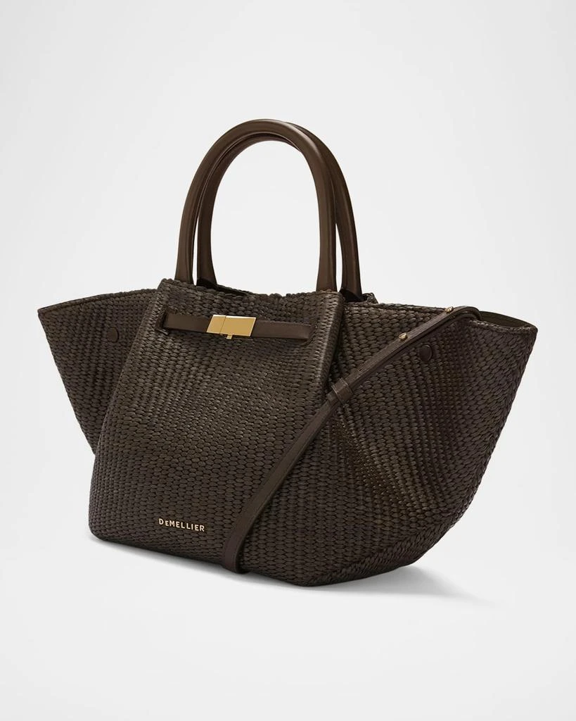 Demellier New York Midi Raffia Top-Handle Bag 2