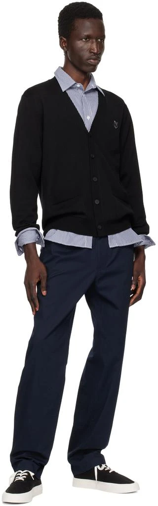 Maison Kitsune Navy & White Fox Head Shirt 4