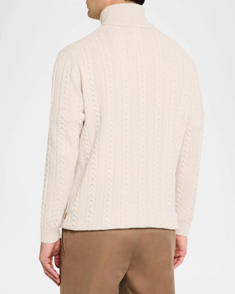 BOSS Camel Men's Eribo Wool and Cashmere Turtleneck Sweater 3