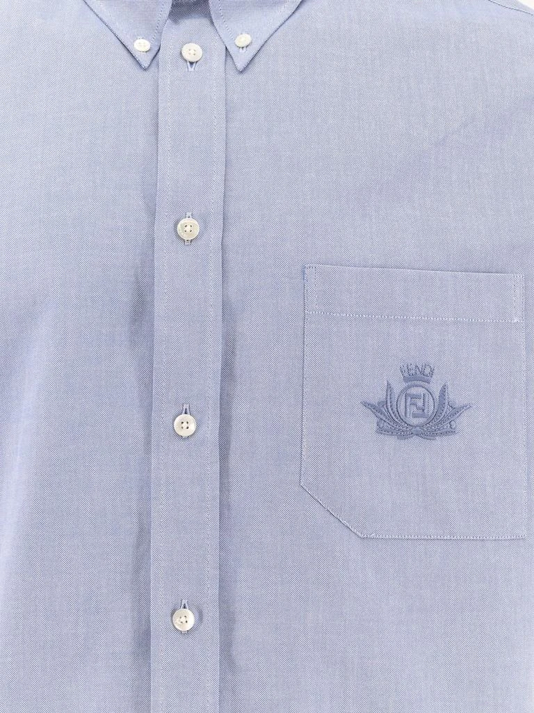 Fendi Oxford shirt with fendi crest embroidery 5