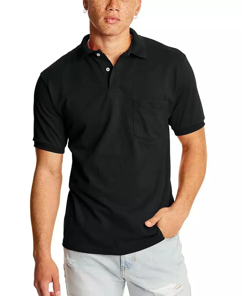 Hanes EcoSmart Men's Pocket Polo Shirt, 2-Pack 1