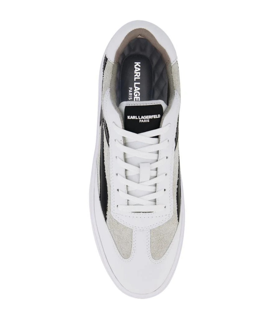 Karl Lagerfeld Paris LEATHER/SUEDE SIDE K LACE UP SNEAKER 3