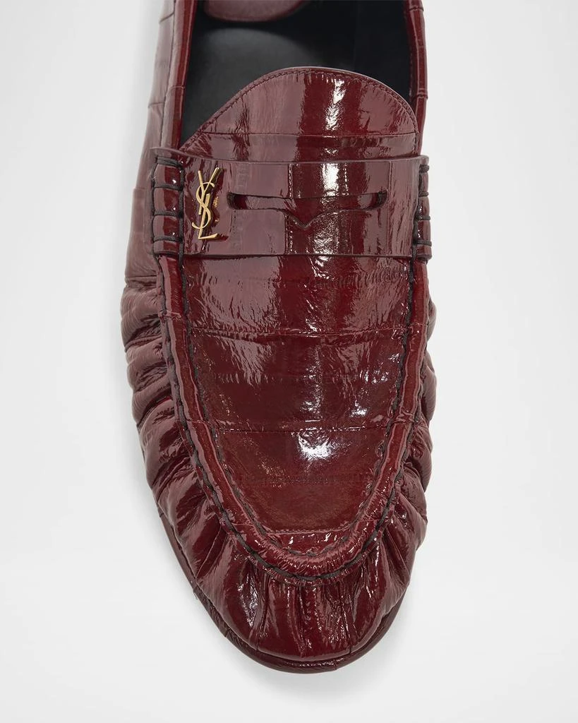 Yves Saint Laurent Eel YSL Convertible Penny Loafers  display picture 1