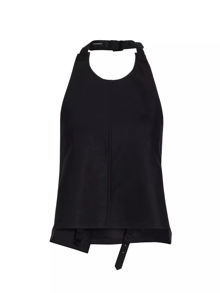 WARDROBE.NYC Drill Backless Halter Top 1