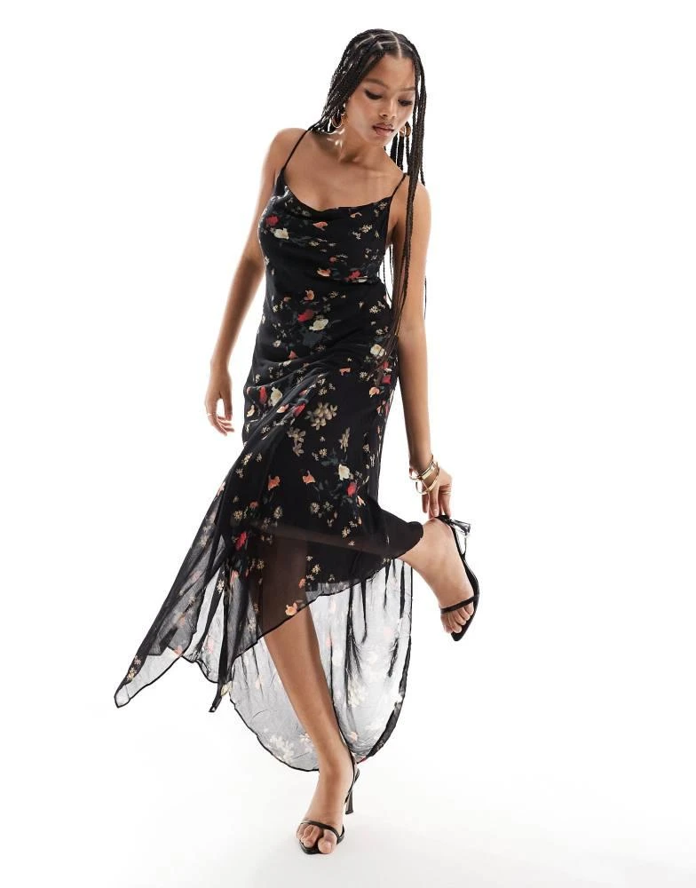 ALL SAINTS AllSaints Charlotte Kora maxi dress in black 1