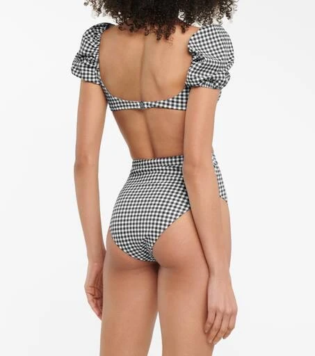 CAROLINE CONSTAS Skyros checked bikini top 3
