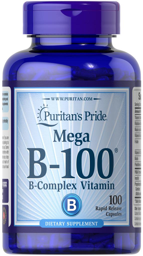 Puritan's Pride Vitamin B-100 Complex 100 Capsules