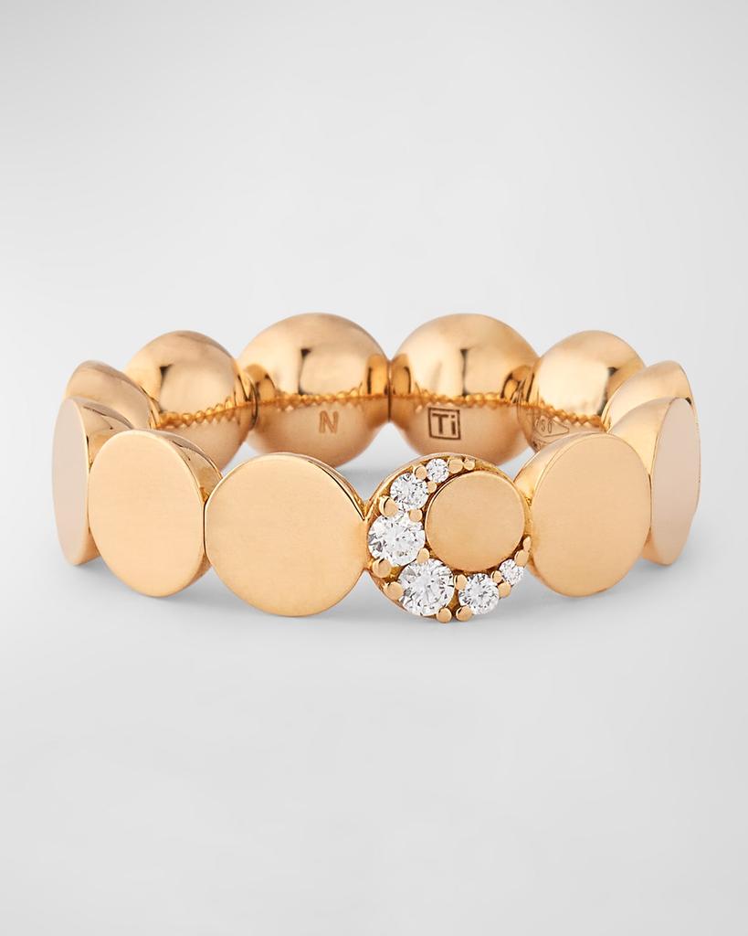 Pasquale Bruni Luce 18K Red Gold Diamond Ring, Size 6.5