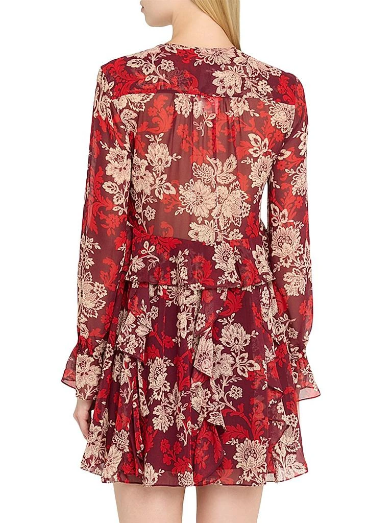 Cinq à Sept Gilded Paisley Ruffle Minidress 4