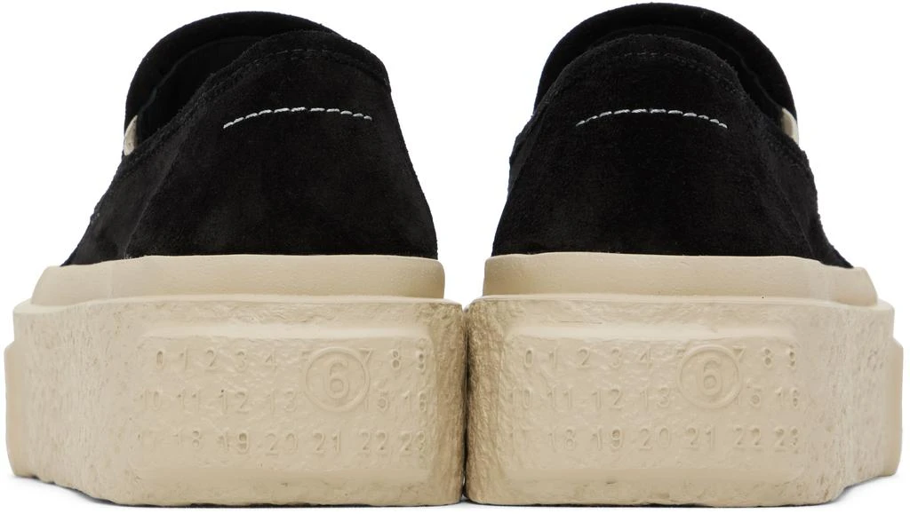 MM6 Black Suede Platform Slip-On Sneakers 2