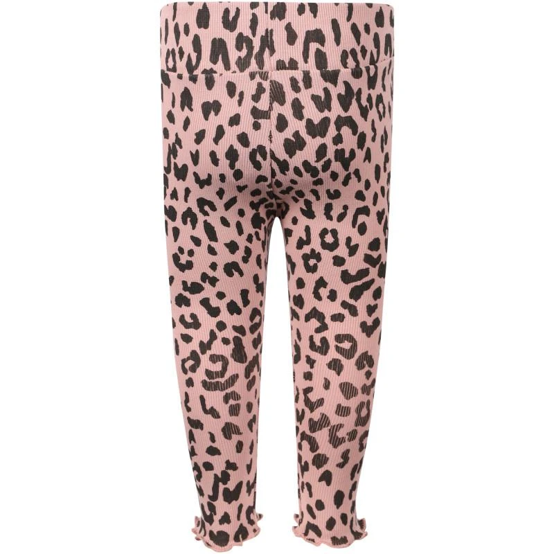 Huxbaby Leopard print ribbed logo leggings in pink and black 2