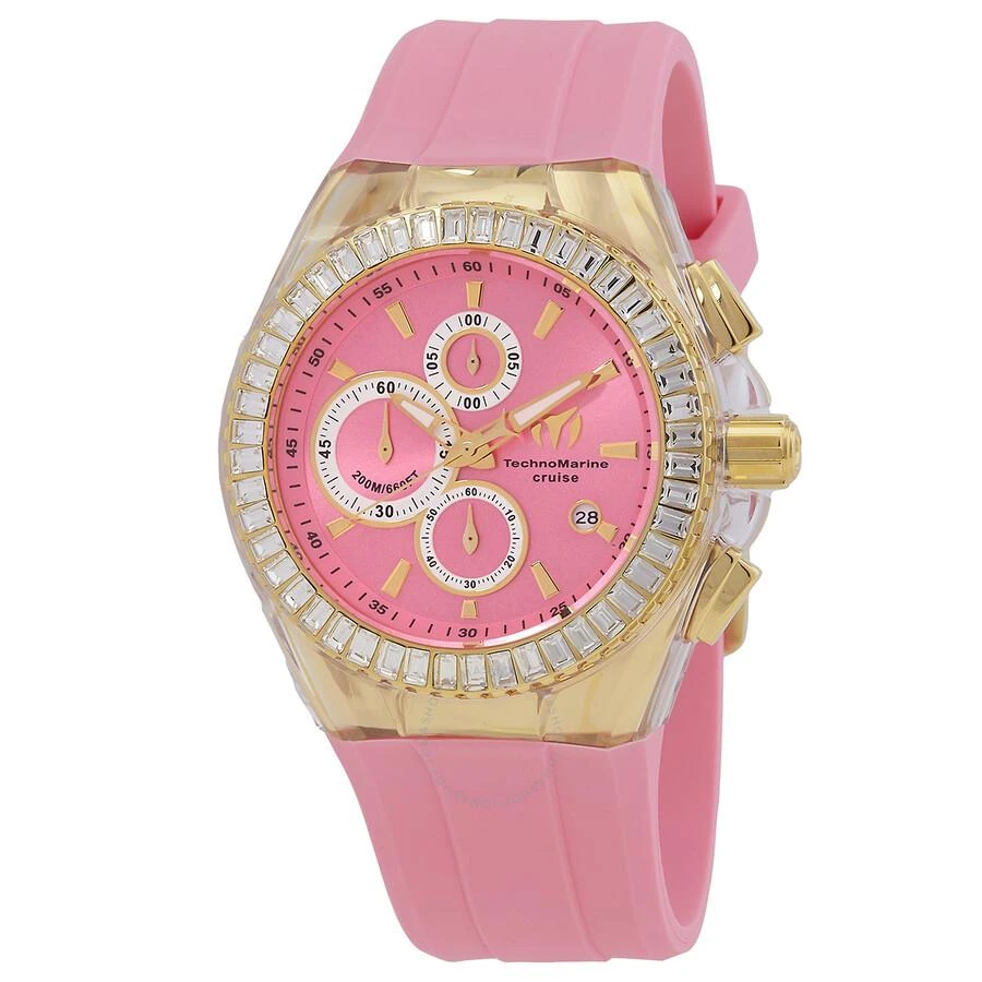 TechnoMarine Cruise Chronograph Quartz Crystal Pink Dial Men's Watch TM-121157 1