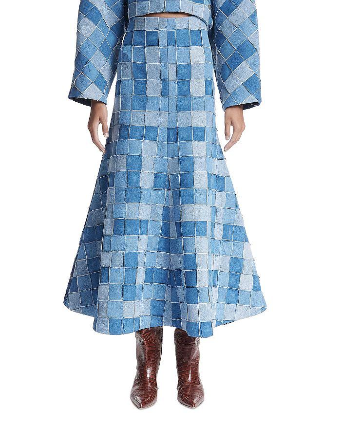 A.W.A.K.E. Mode Denim Layered Skirt