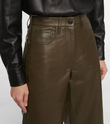 Dries Van Noten Leather Bermuda shorts 4