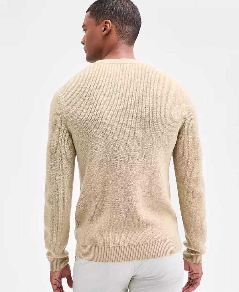 Alfani Men's Long Sleeve Merino Basket Weave Crewneck Sweater, Macy's Exclusive