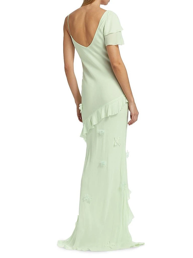 Self Portrait Georgette Floral-Appliqué Maxi Dress 5