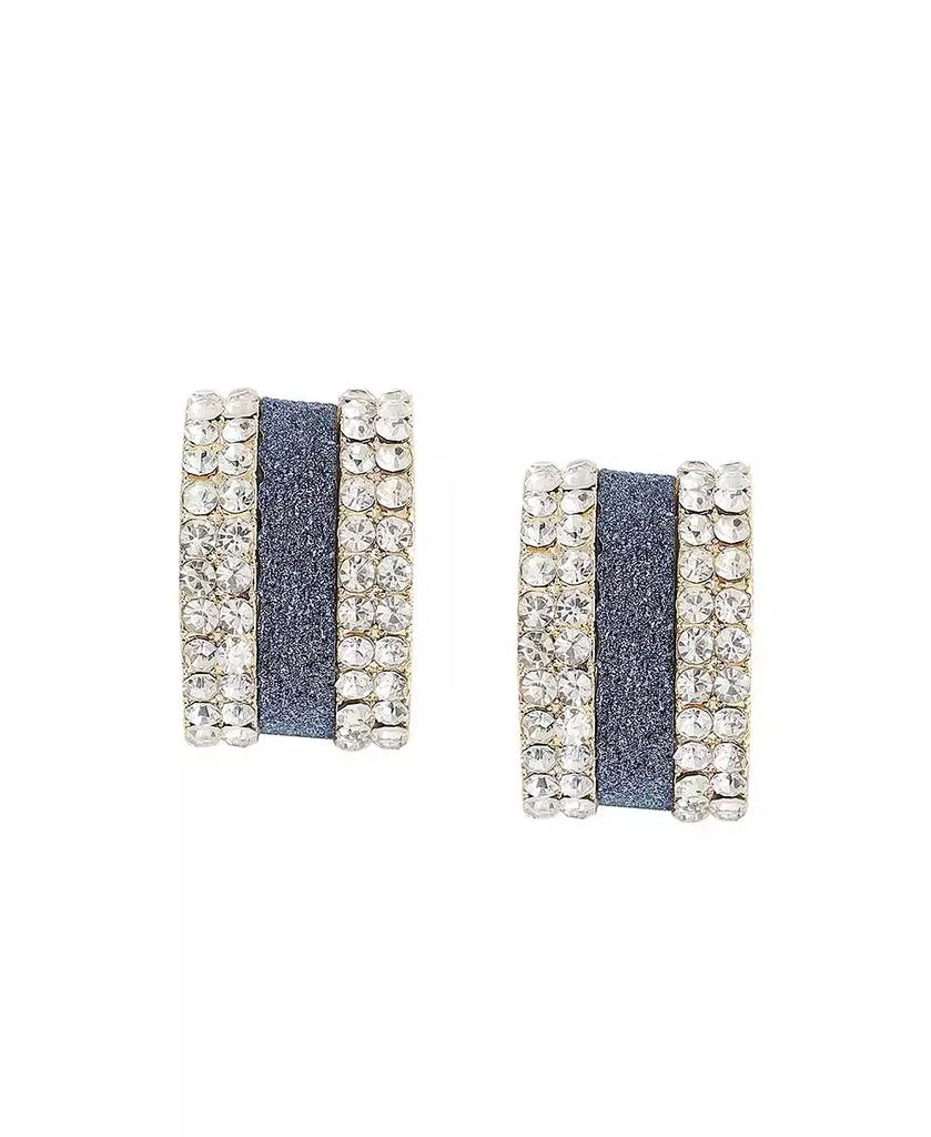 SOHI Women
s Multicolour Embellished Racetrack Hoop Earrings