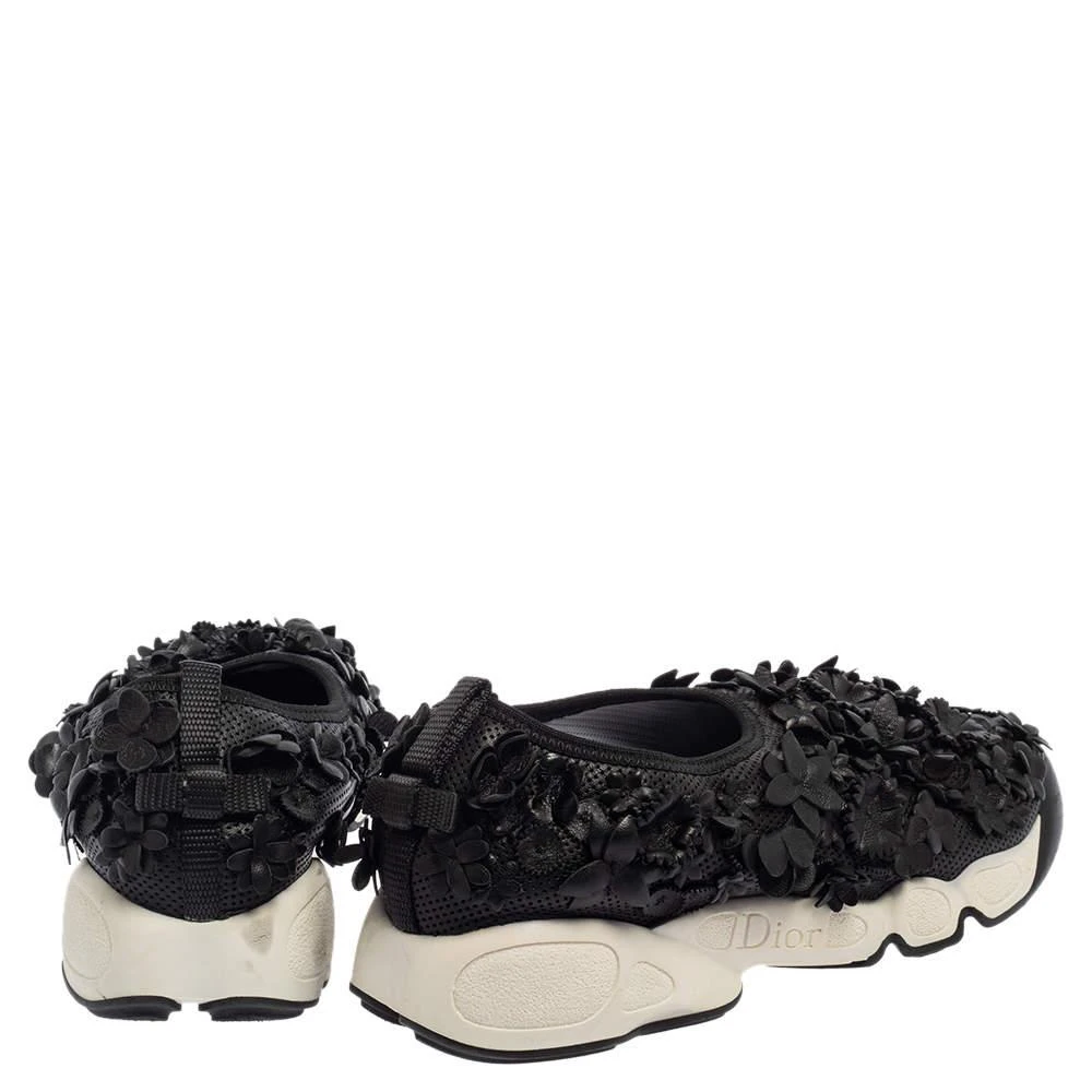 Dior Dior Leather Flower Embellished  Fusion  Sneakers Size 37.5 5